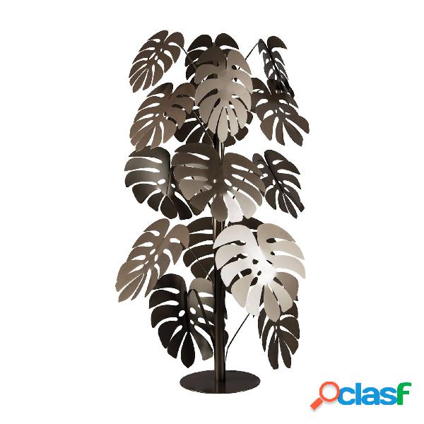 Pianta tropicale grande Monstera in metallo, diam.60x150h,