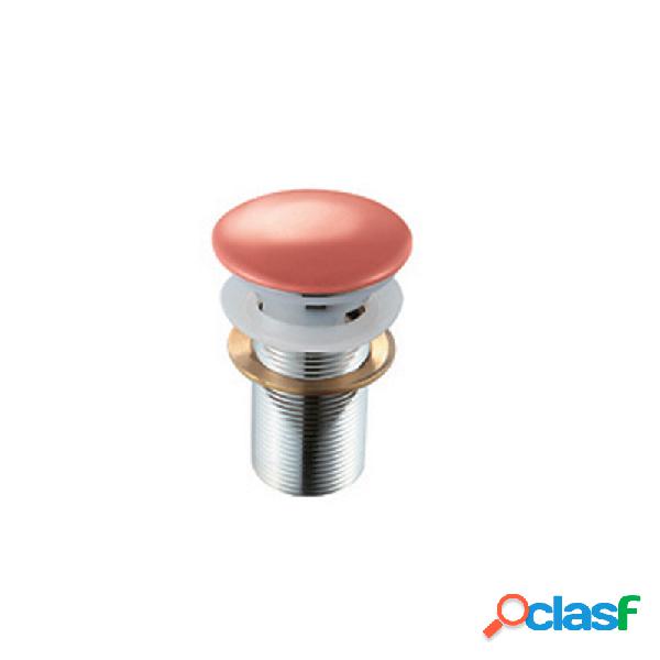 Piletta lavabo click-clack Fancy salmone con tappo tondo in
