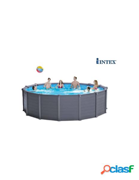 Piscina graphite cm 478x124 pompa a sabbia, scaletta doppia,