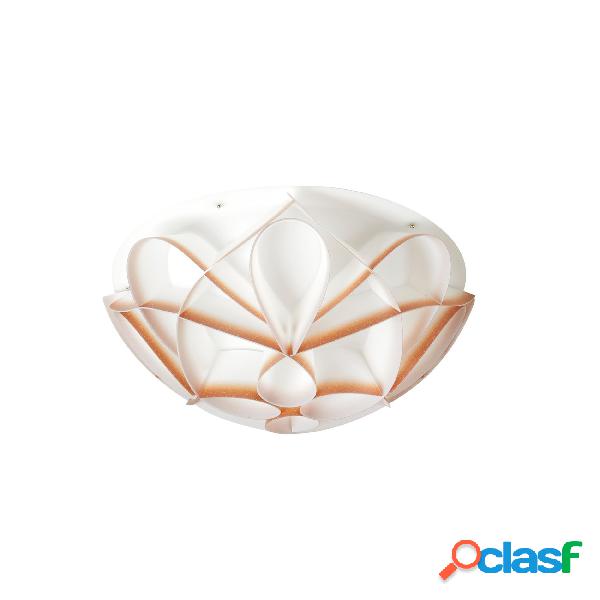 Plafoniera 2 luci con calotta GEMMA Ø43xh18 cm bianco perla