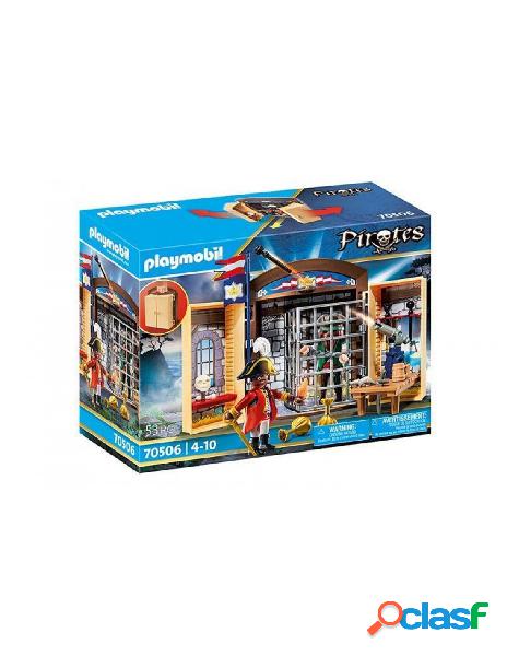 Playmobil - play box avamposto della marina con pirata