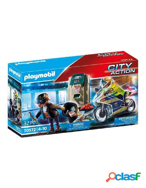 Playmobil - poliziotto in moto e ladro