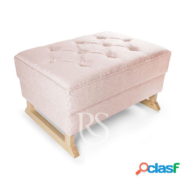 Poggiapiedi Rocking Seat Royal Footstool Blush Pink/Natural