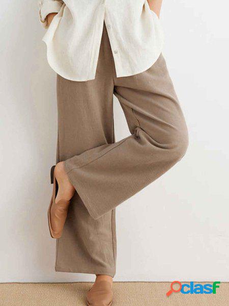 Poliestere Cotone Tinta unita Casuale Casuale Pantaloni