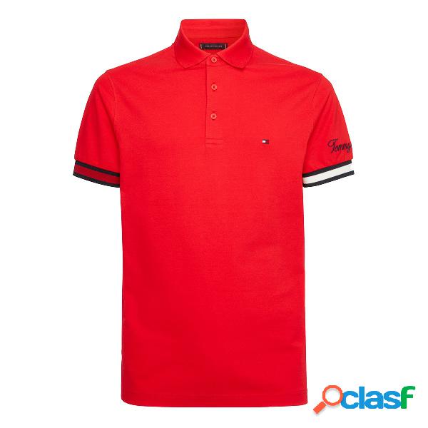 Polo Tommy Hilfiger Logo Signature (Colore: primary red,