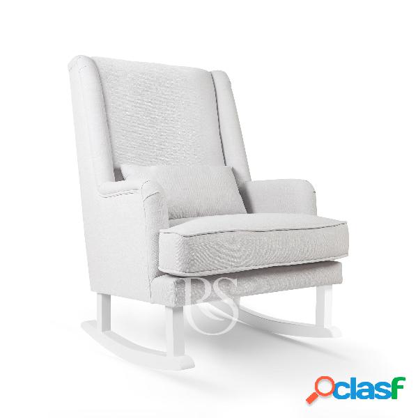 Poltrona Rocking Seat Bliss Rocker Silver Grey/White Legs