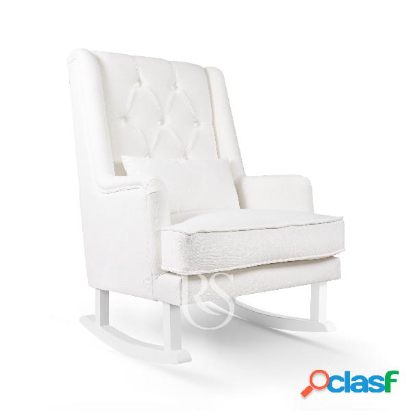 Poltrona Rocking Seat Crystal Royal Rocker Snow White/White