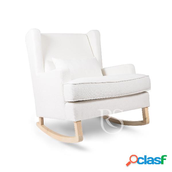 Poltrona Rocking Seat Pearl Rocker Snow White/Natural Legs