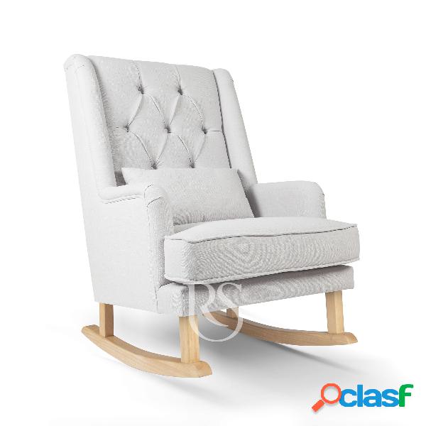 Poltrona Rocking Seat Royal Rocker Silver Grey/Natural Legs