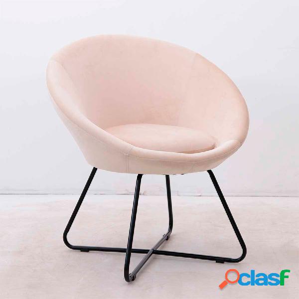 Poltrona moderna in velluto con gambe in metallo colore nero
