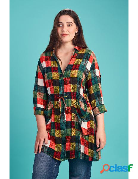 Pomme rouge - pomme rouge camicia donna con tasche taglia