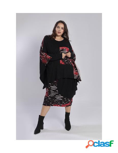 Pomme rouge - pomme rounge completo poncho/gonna donna