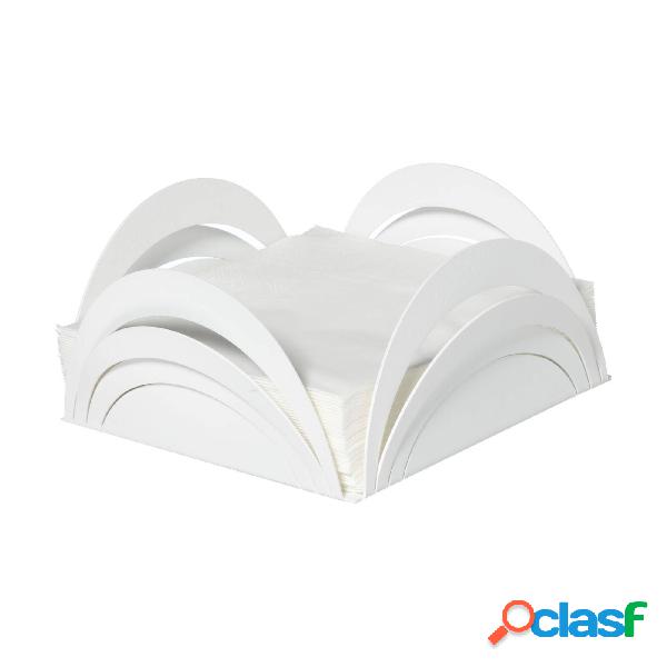 Porta tovaglioli basso con linee curve Origami in metallo,