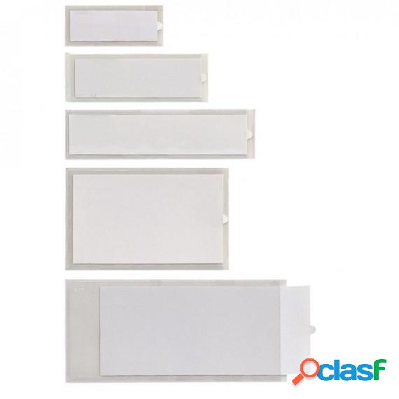 Portaetichette adesive Iesti A1 - 24 x 63 mm - trasparente -