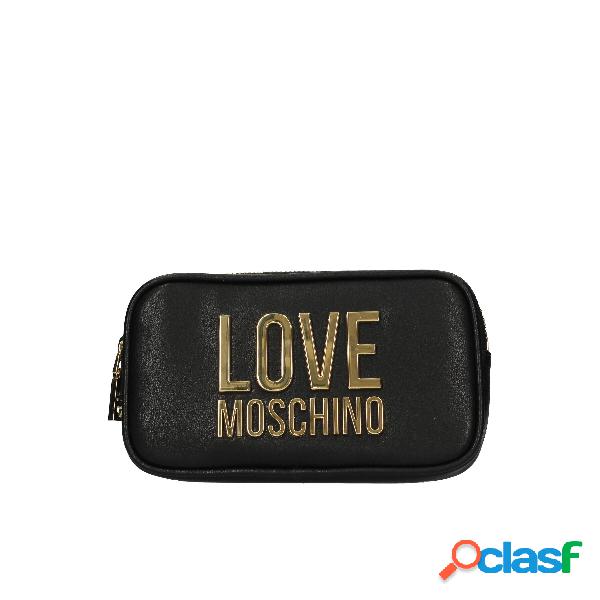 Portafoglio a pochette Love Moschino di colore nero da donna