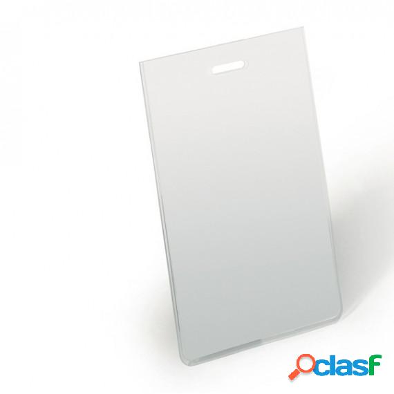 Portanome - 9 x 6 cm - verticale - trasparente - Durable -