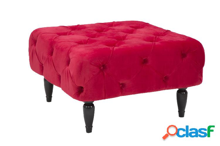 Pouf panchetta quadrata imbottita e rivestita in tessuto cm