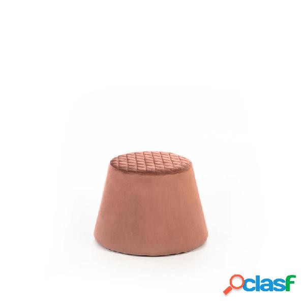 Pouf poggiapiedi rotondo rivestimento in velluto cm Ø
