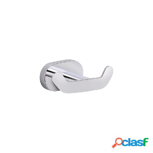 Pratico appendiabiti doppio, a parete, Gedy Bernina acciao
