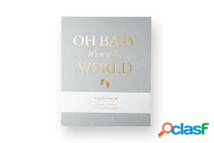 Printworks Album fotografico Oh Baby Its a Wild Worl grigio