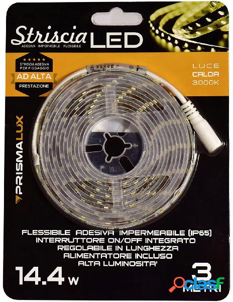 Prismalux - striscia led completa di alimentatore 14.4 w,