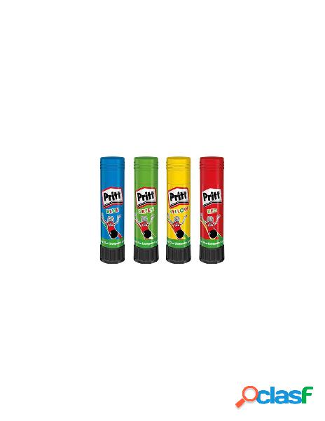 Pritt - colla stick pritt 1445072 rainbow blu e giallo e