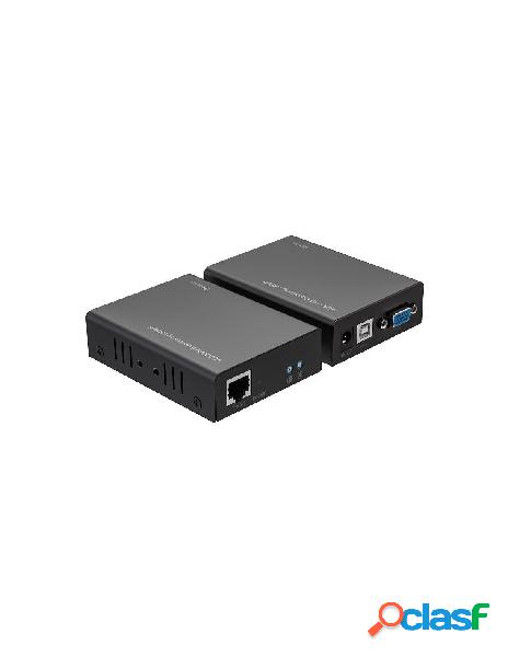 Propart - kit tx-rx extender vga e usb,utp a 300mt,