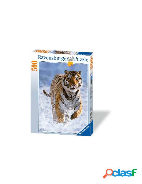 Puzzle 500 pz tigre sulla neve