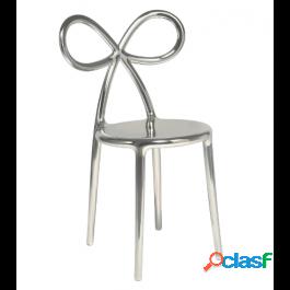 Qeeboo Milano Srl Ribbon Chair Metal Finish Silver