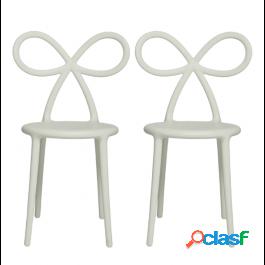Qeeboo Milano Srl Ribbon Chair - Set Of 2 Pieces White