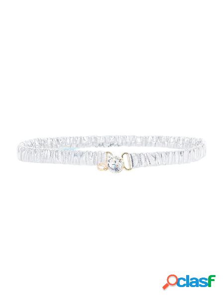 RELISH Cintura Muscida laminata elasticizzata Argento