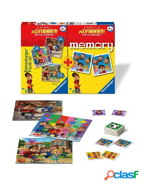 Ravensburger - memory multipack alvin con 3 puzzle