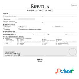 Registro carico-scarico rifiuti detentori (Mod. A) - 22,5 x