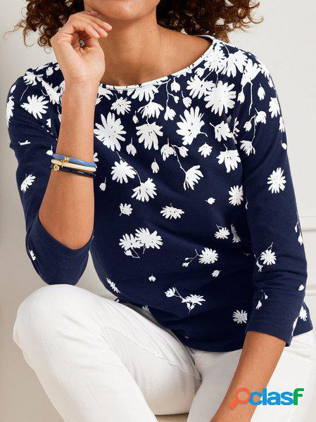 Regolare In forma Regolare Manica Girocollo Casuale T-shirt