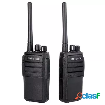 Retevis RT21 Mini Walkie-Talkie a 16 Canali - 2 Pz. - Nero