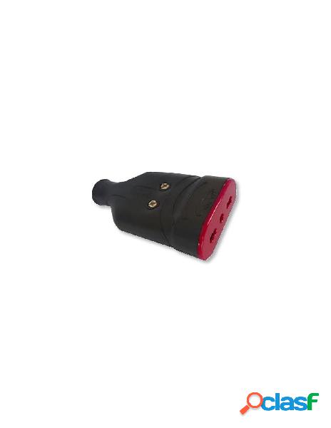 Rosi - presa mobile in gomma 10/16a 2p+t 250v nero