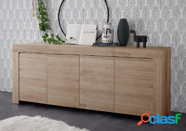 Rosmary - Madia design moderna 4 ante in legno cm 210x42x81h