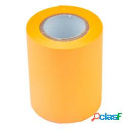 Rotolo ricarica carta autoadesiva - arancio neon - 59mm x