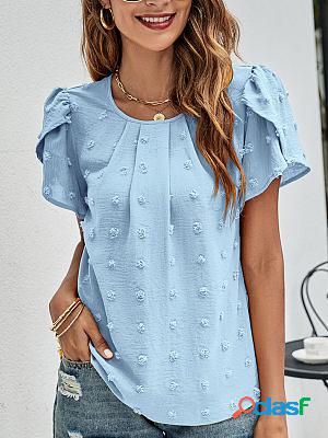 Round Neck Casual Tulip Short sleeve T-shirts