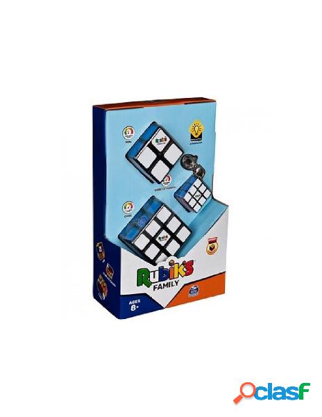 Rubik il cubo, family pack 3x3 + 2x2 + 3x3 portachiavi