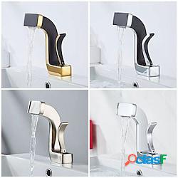 Rubinetto Miscelatore Lavandino Bagno A Cascata In Ottone,