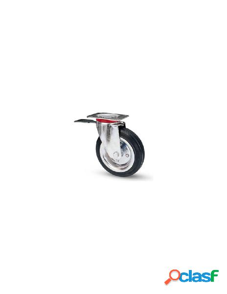Ruota industriale avo valsecchi 04236 80bis zincato e nero