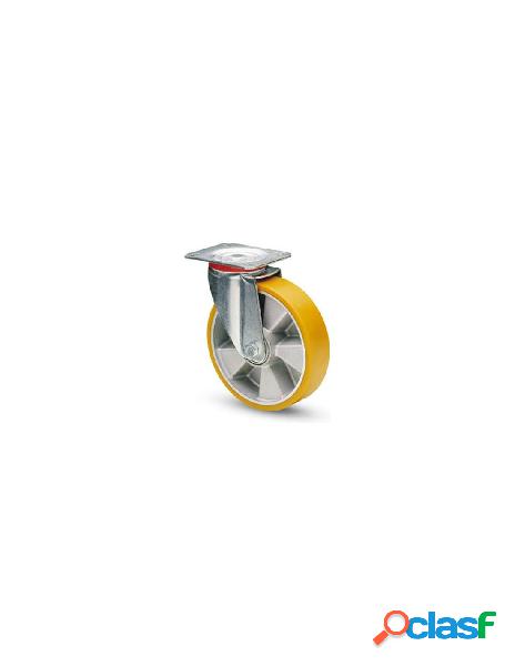 Ruota industriale avo valsecchi 06168 vulkolan 37 alluminio