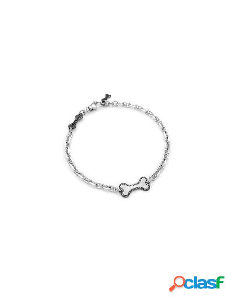 SALDI Bracciale IO NON TI ABBANDONO Uomo in Argento - IN BRU
