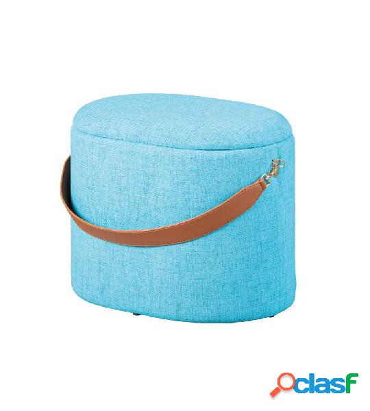 Sandè - Pouf ovale contenitore moderno in tessuto con