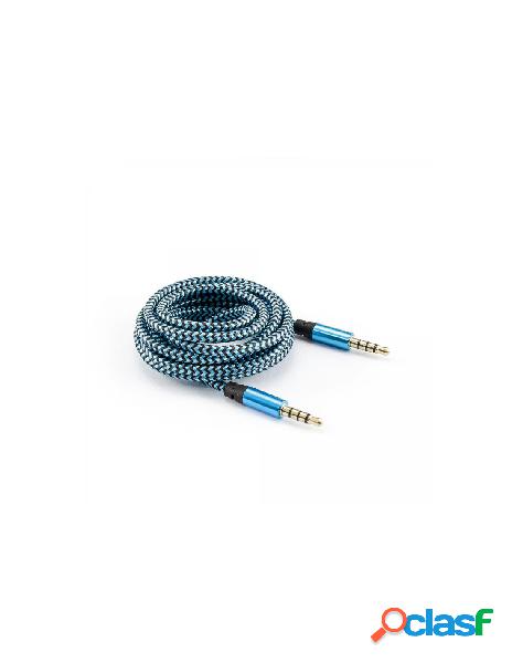 Sbox - cavo audio stereo jack 3.5 mm m/m 1,5m azzurro