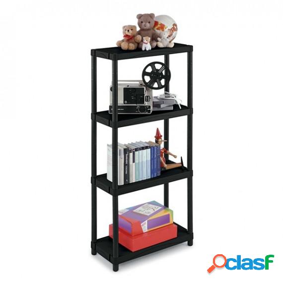 Scaffale 3060/4 - PPL - 4 ripiani - 60x30x132 cm - nero -