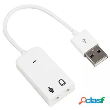 Scheda Audio USB Esterna Portatile - Bianca