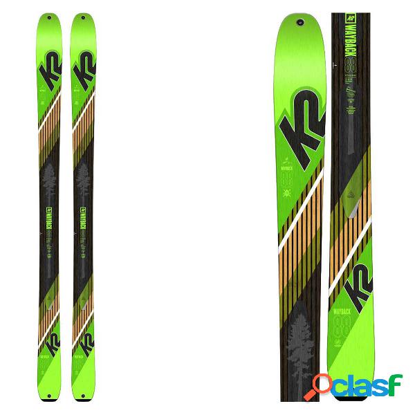 Sci alpinismo K2 F18 Wayback 88 (Colore: verde-nero, Taglia: