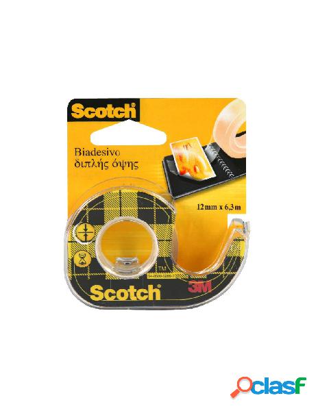 Scotch nastro biadesivo trasparente 665- rotolo 12mm x 6.3m.